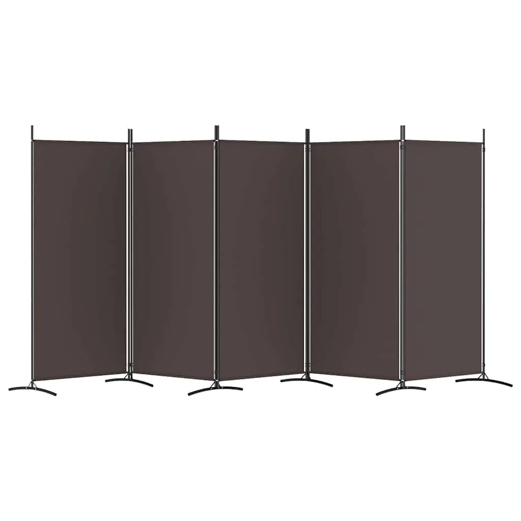 5-Panel Room Divider Screen Fabric Foldable Privacy Partition Folding Separator