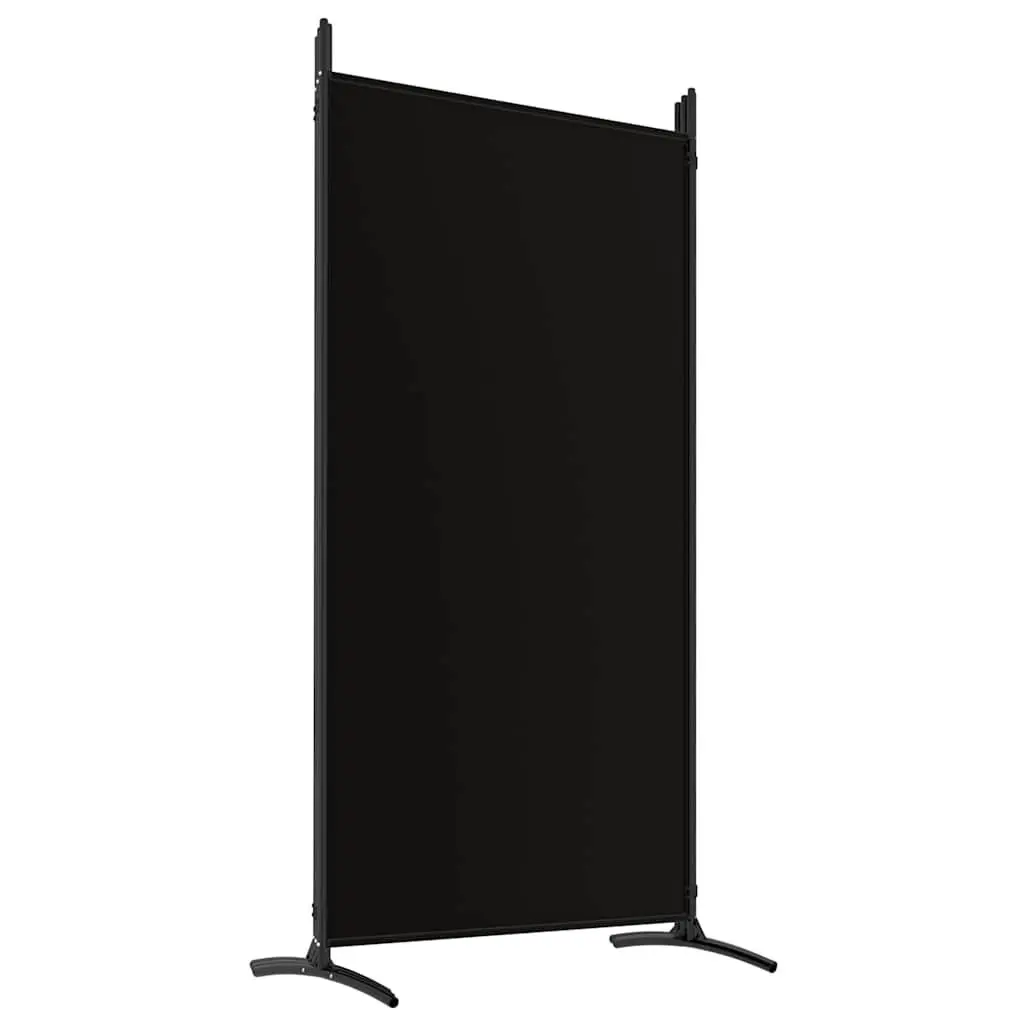 5-Panel Room Divider Screen Folding Privacy Partition Wall Black Fabric