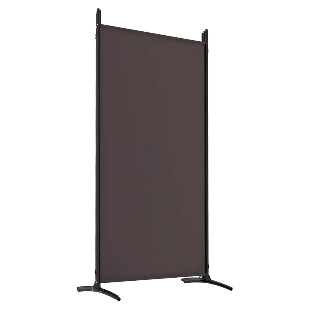 6-Panel Room Divider Screen for Home Use 520x180cm Brown Fabric Foldable Privacy Partition