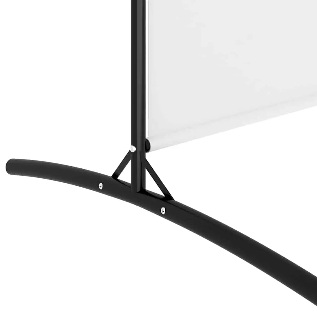 2-Panel Room Divider White Fabric Foldable Privacy Screen Partition 348x180cm