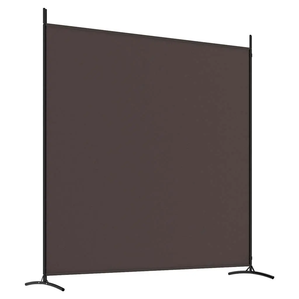 2-Panel Room Divider Screen for Living Room Brown Foldable Privacy Separator 348 x 180 cm