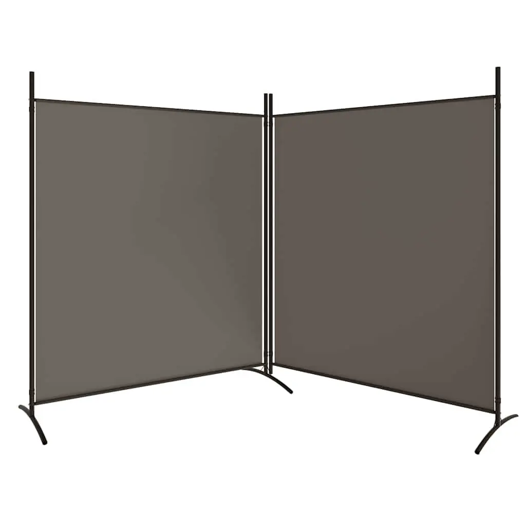 Room Divider 2-Panel Foldable Partition Screen Anthracite 348x180 cm