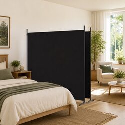 2-Panel Room Divider with Breathable Fabric