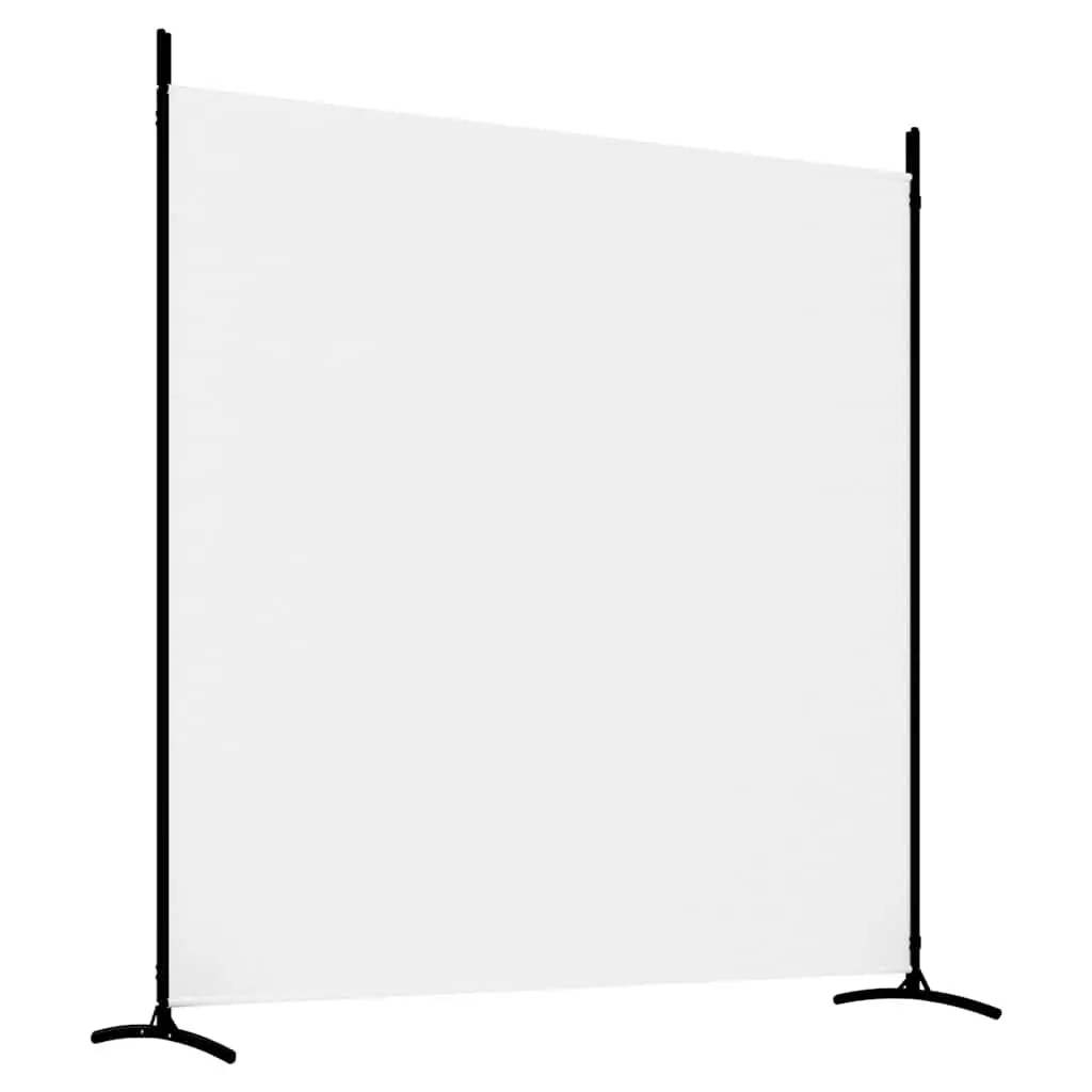 3-Panel Room Divider for Home Use White Fabric Folding Partition Screen