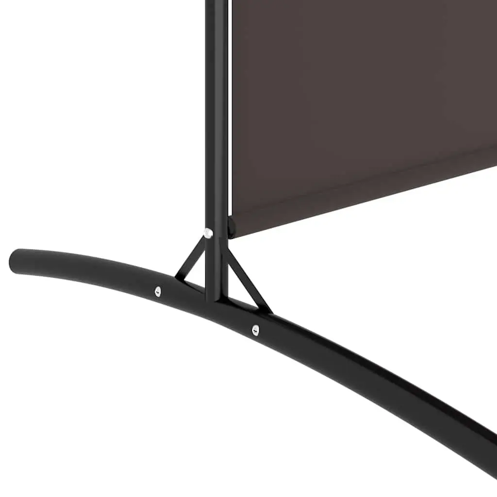 Room Divider 3 Panel Folding Screen Privacy Partition Brown Fabric Separator