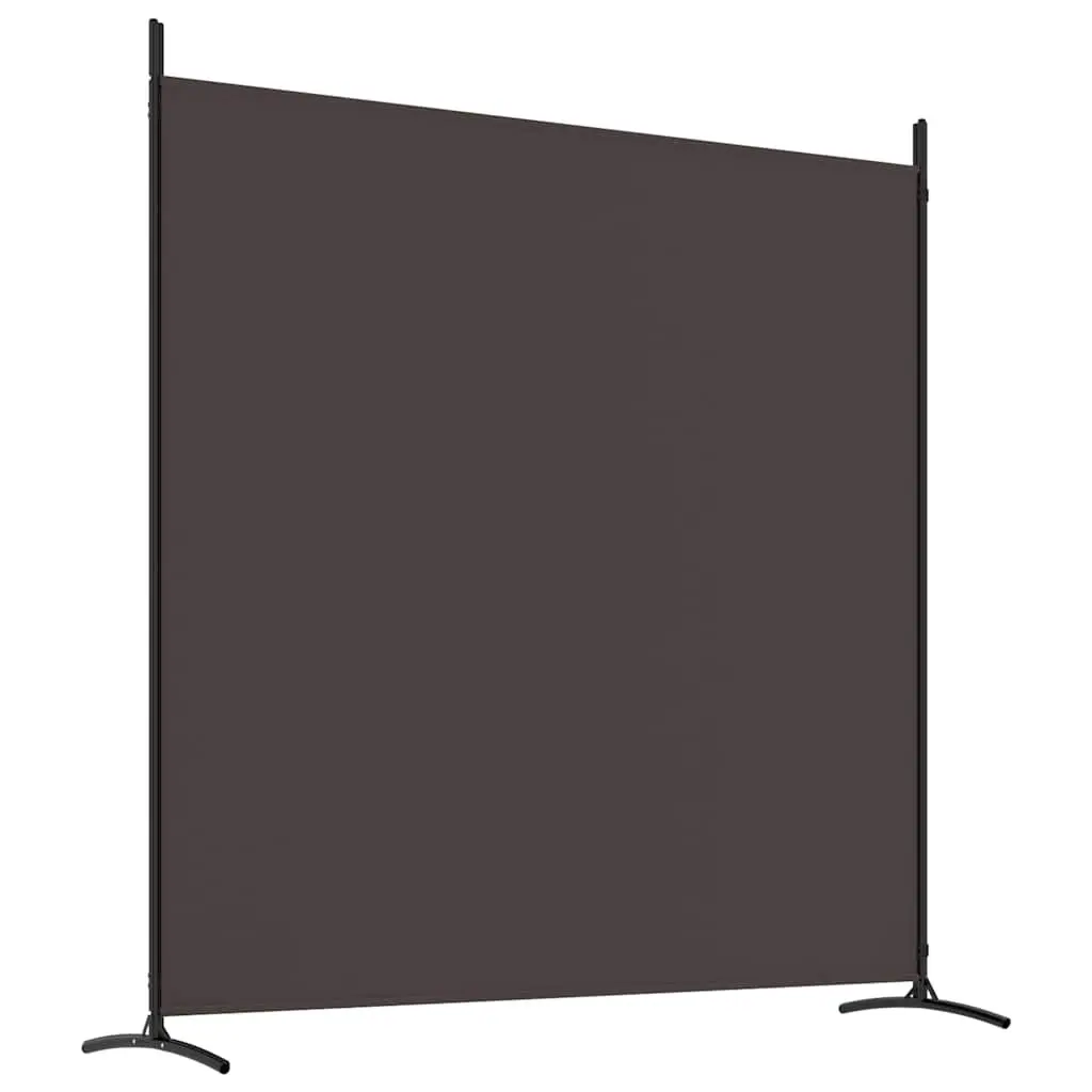 Room Divider 3 Panel Folding Screen Privacy Partition Brown Fabric Separator