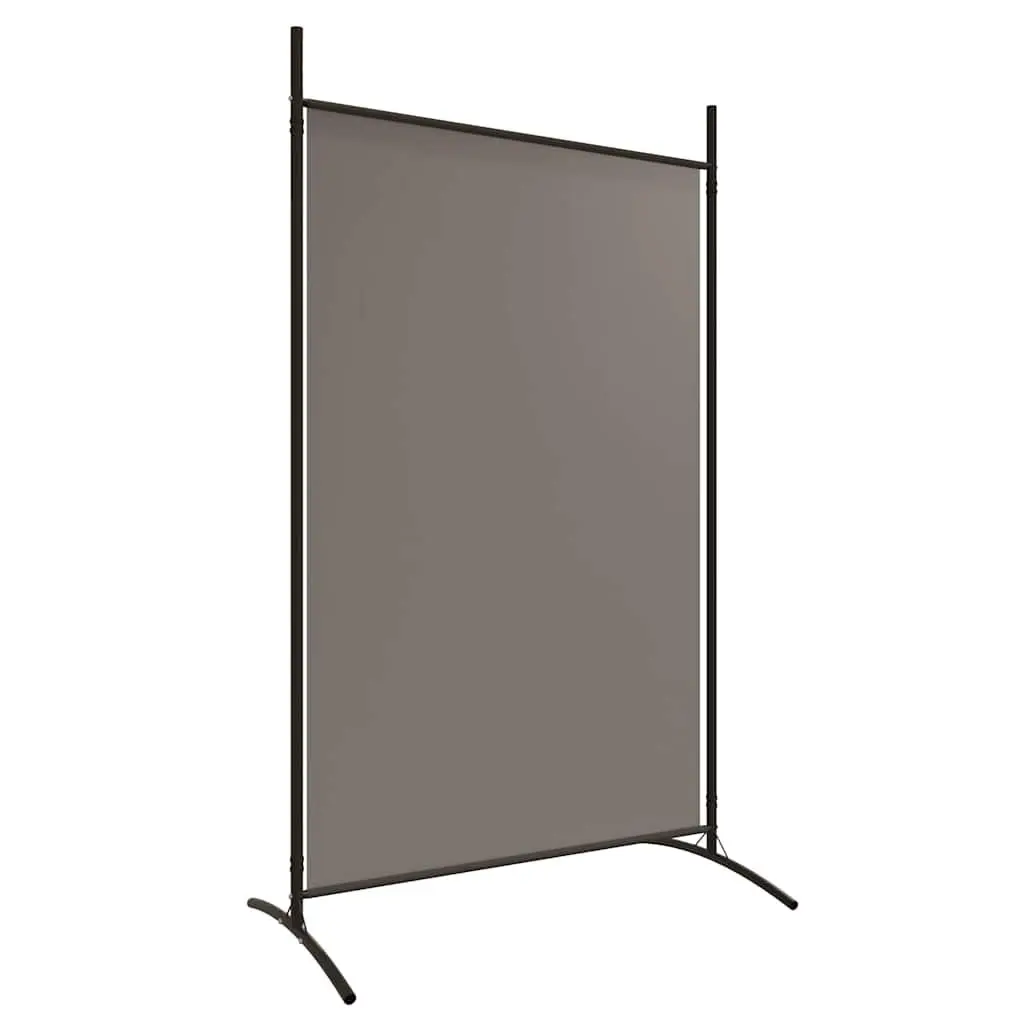 3-Panel Room Divider Anthracite Fabric Foldable Privacy Screen Partition