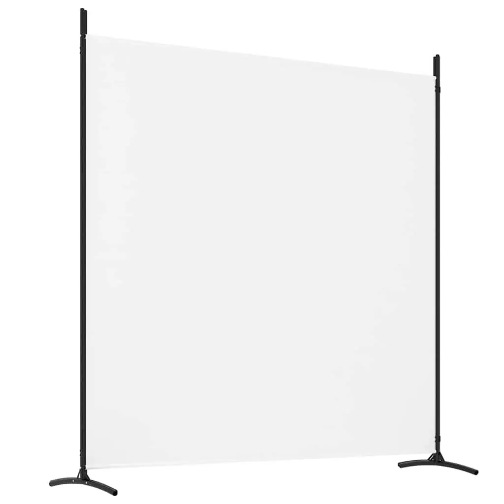 4-Panel Room Divider Fabric Screen Partition for Bedroom Living Area Home Office White 698 x 180 cm