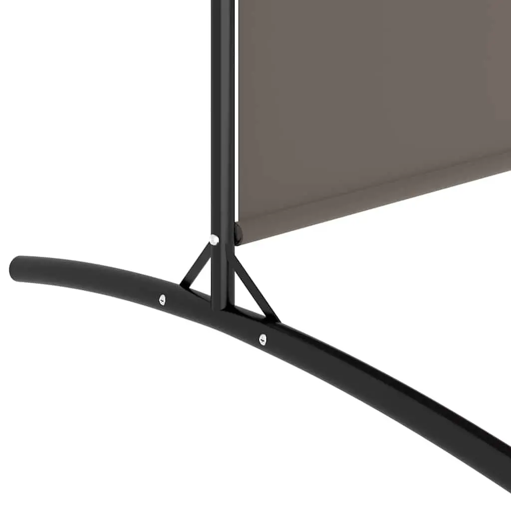 4-Panel Room Divider Anthracite Fabric Folding Screen Privacy Partition