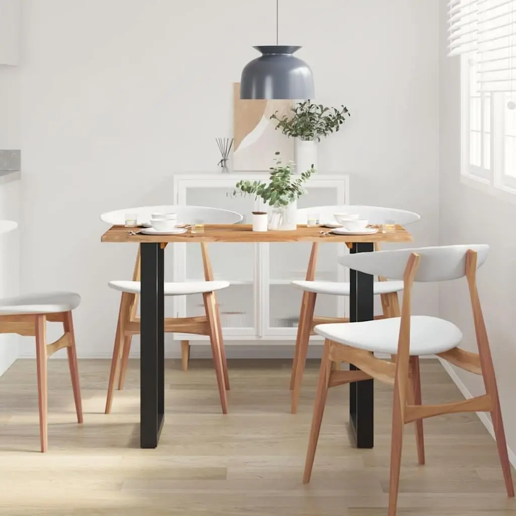 Solid Wood Acacia Dining Table Kitchen Room 110x50x76cm Natural Brown