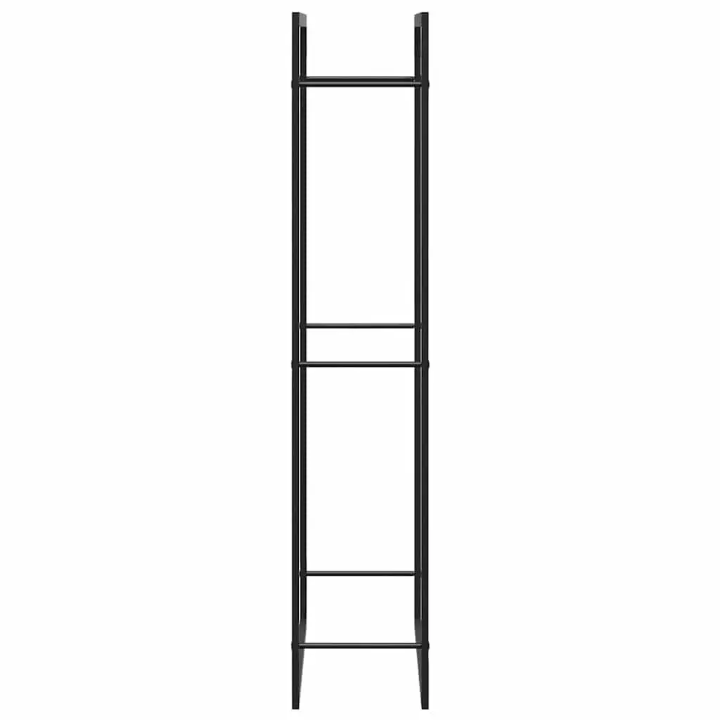 Firewood Rack Log Storage Holder Black Steel Fireplace Wood Stove Accessories