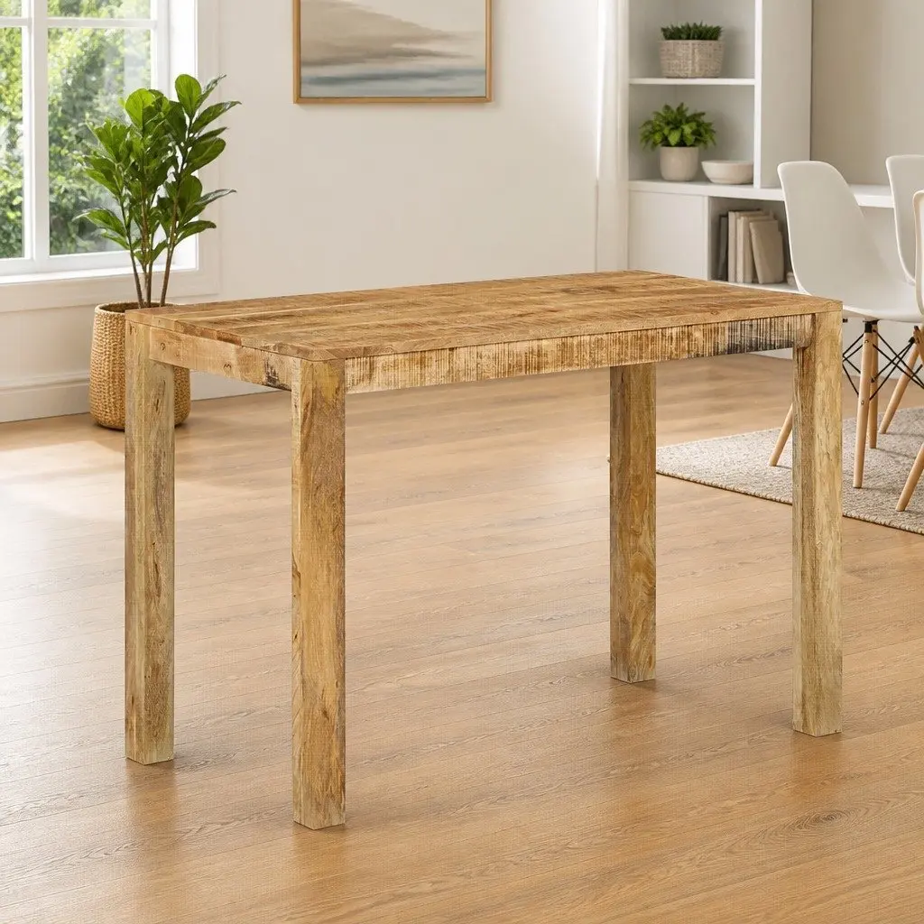 Dining Table 110x55x76 cm Brown Solid Wood Kitchen Furniture Room Desk