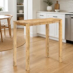 Bar Table Specifications: 112x55x108 cm Solid Wood
