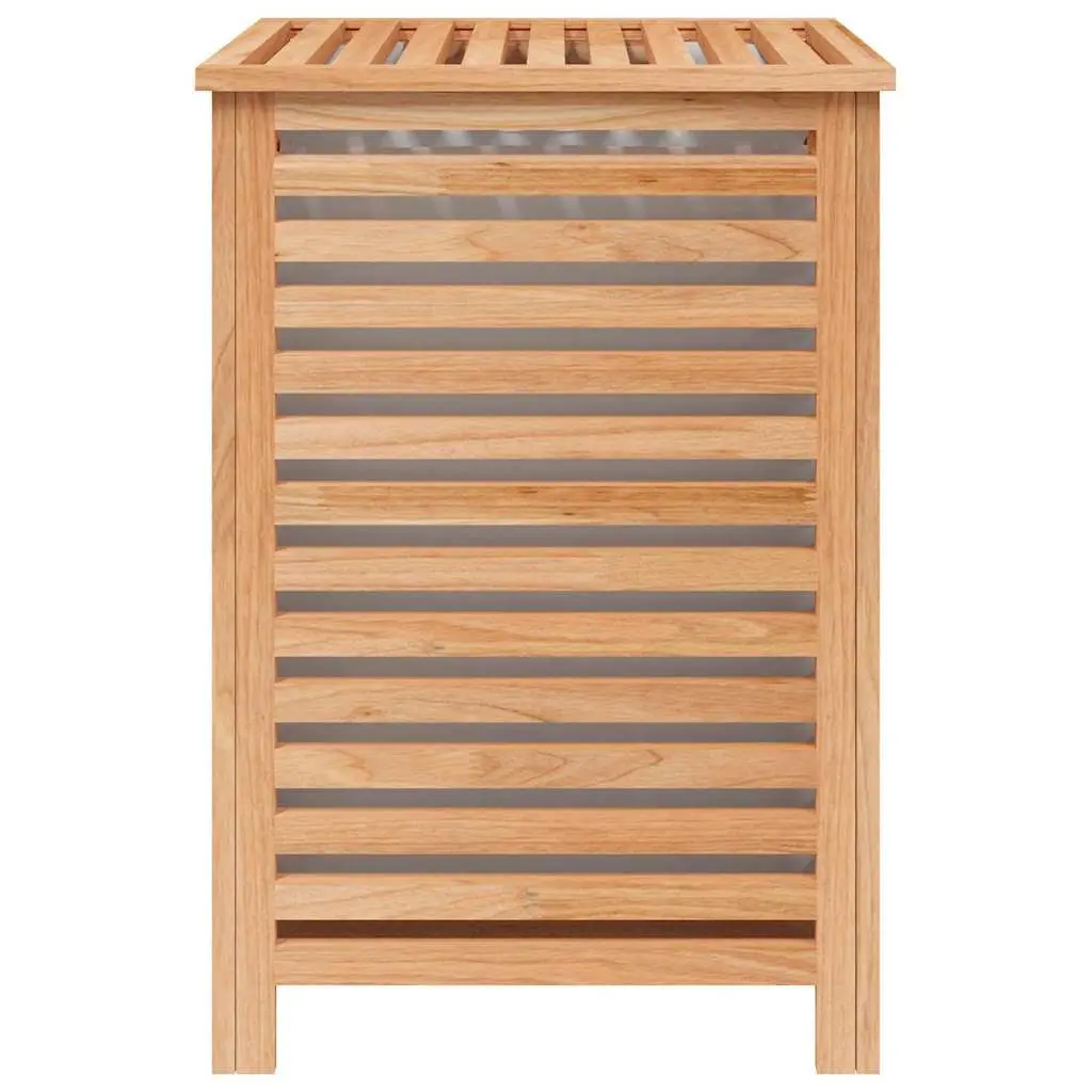 Wooden Laundry Basket for Home 45x45x65 cm Brown Solid Wood with Removable Bag