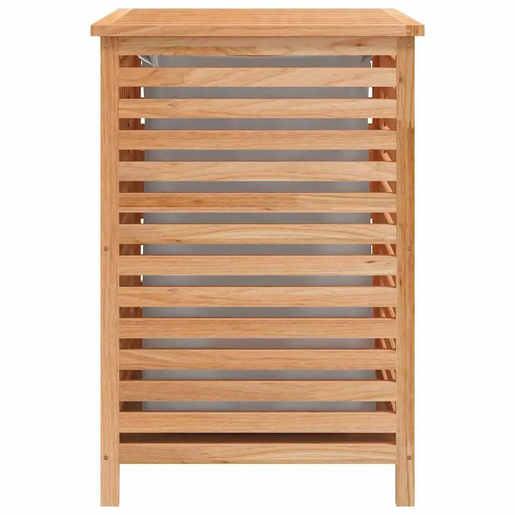 Wooden Laundry Basket for Home 45x45x65 cm Brown Solid Wood with Removable Bag
