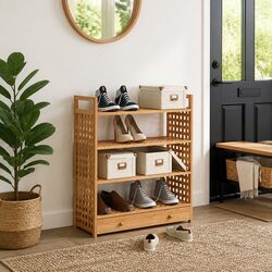 Shoe Rack with Drawer Specifications: 70x27x81 cm Brown