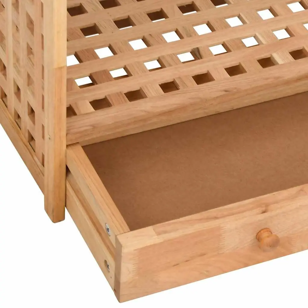 Wooden Shoe Rack with Drawer 70x27x81 cm Brown Storage Organiser 4 Shelf