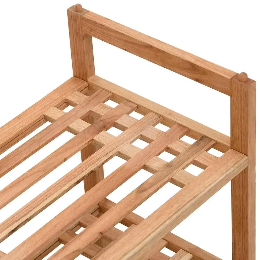 Shoe Rack for Home Organisation Solid Wood 2 Shelves Brown