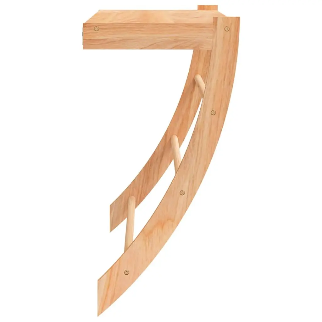 Towel Rack Solid Walnut Wood 60x25.5x49 cm Bathroom Towel Holder 3 Bars Shelf