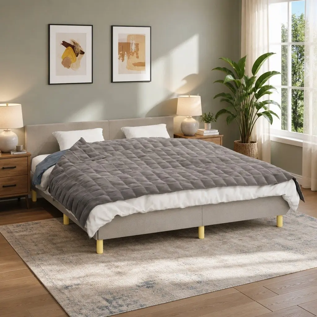 Grey Weighted Blanket 155x220cm 7kg