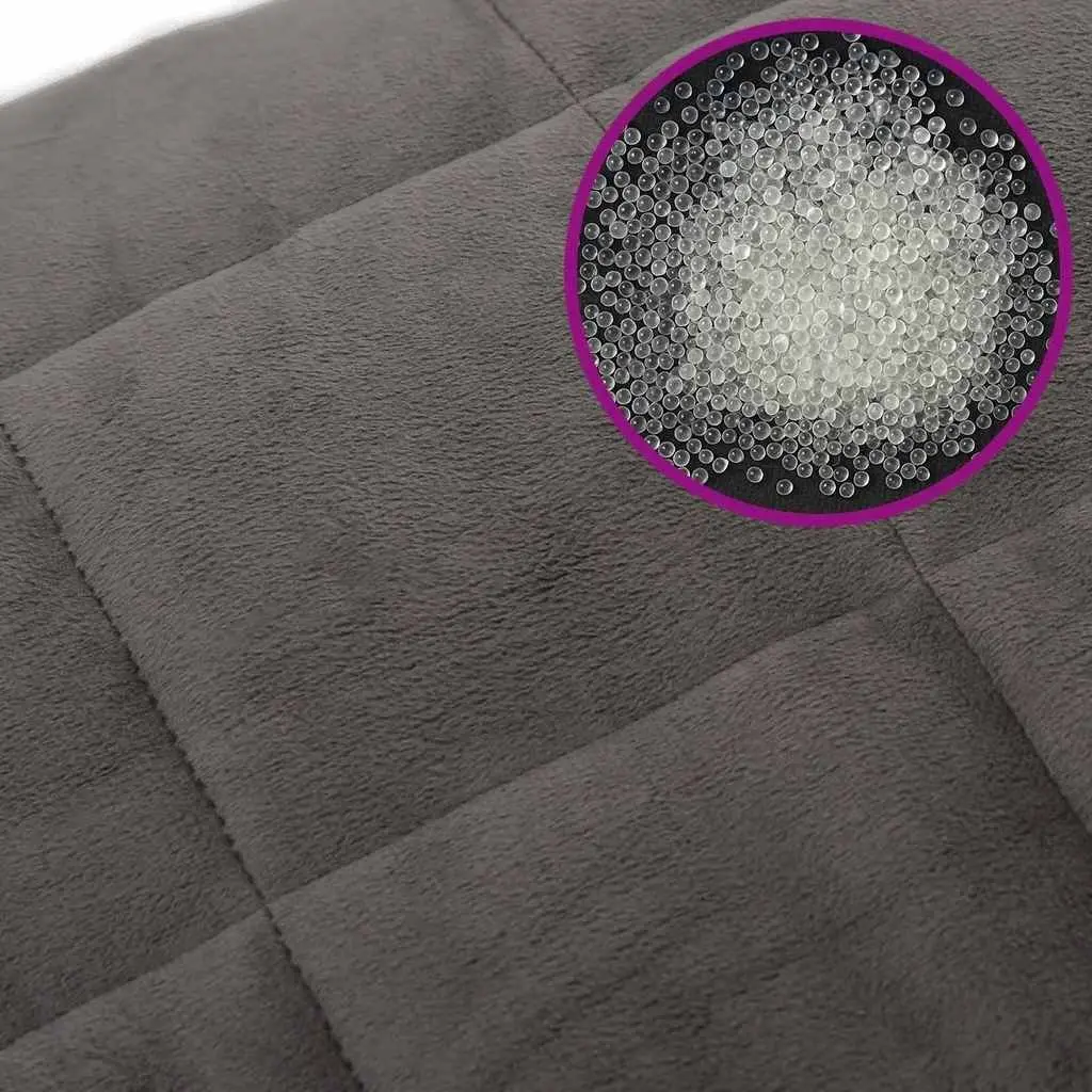 Weighted Blanket Grey 200x200 cm 9 kg Quilted Dual-Sided Fabric