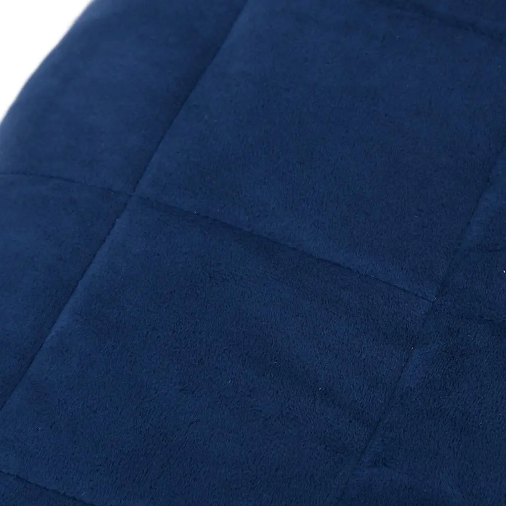 Weighted Blanket Blue for Sleep 150x200 cm 11 kg Soft Fabric