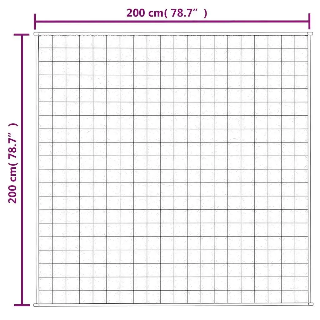 Weighted Blanket 200x200 cm, 13 kg, Soft Polyester Filling