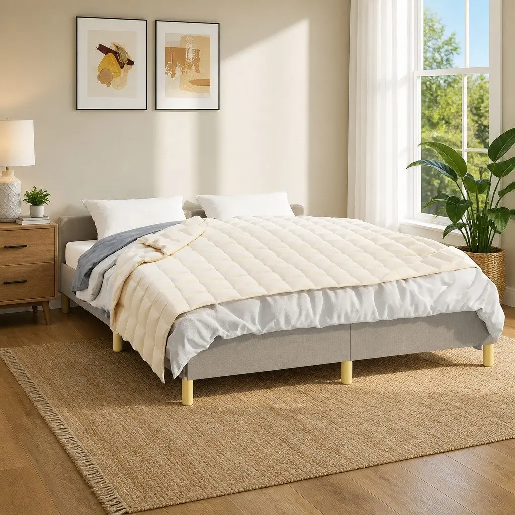Light Cream Weighted Blanket 150x200cm 11kg