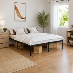 Specifications of the Black Metal Bed Frame 150x200 cm