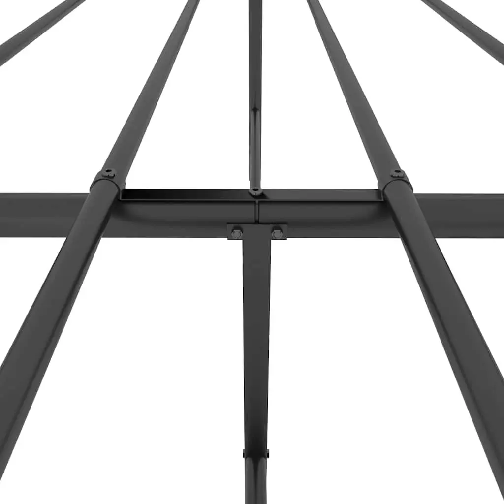 Metal Bed Frame for Bedroom 150x200 cm Black