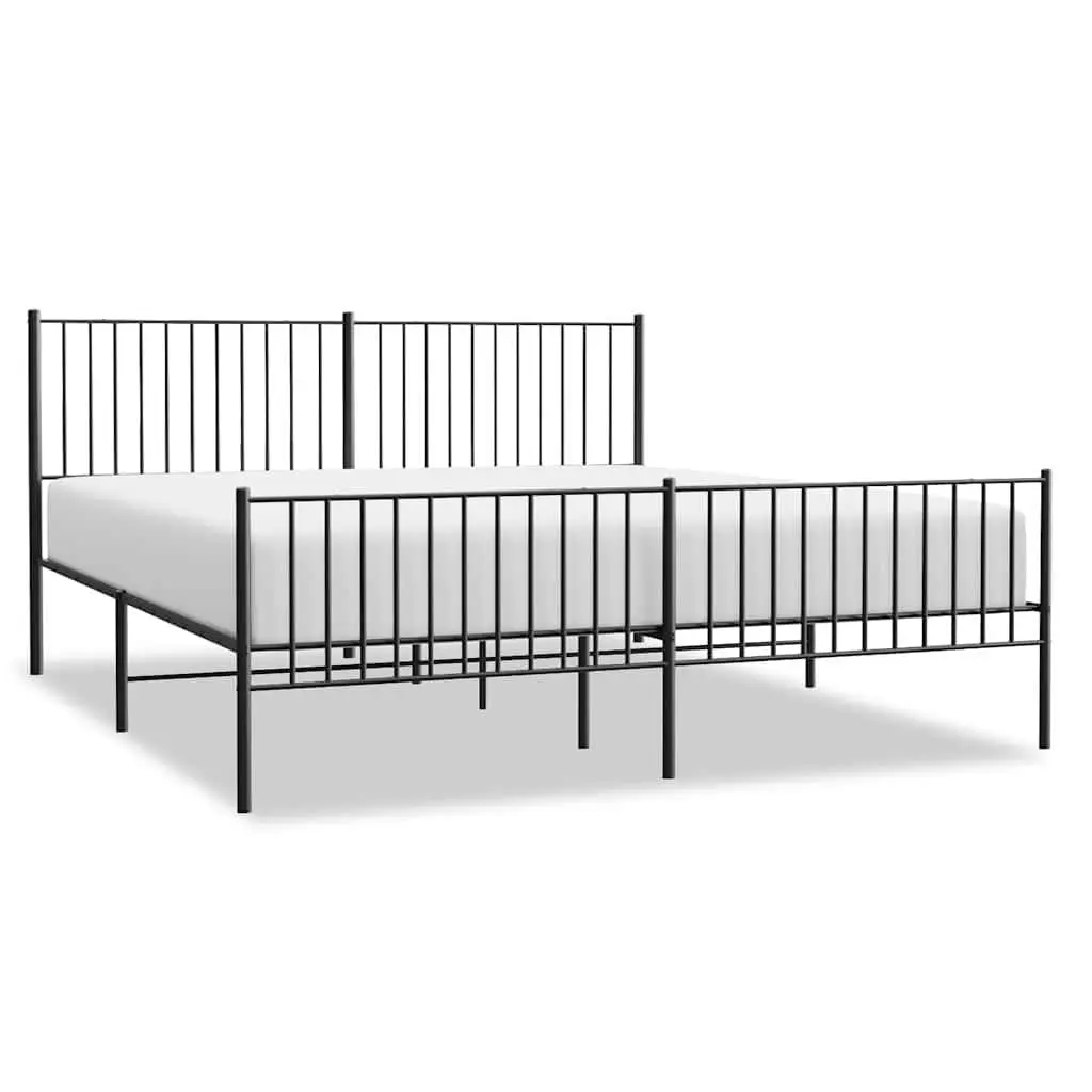 Metal Bed Frame for King Size Mattress 183 x 203 cm