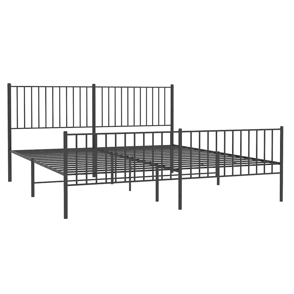 Metal Bed Frame for King Size Mattress 183 x 203 cm