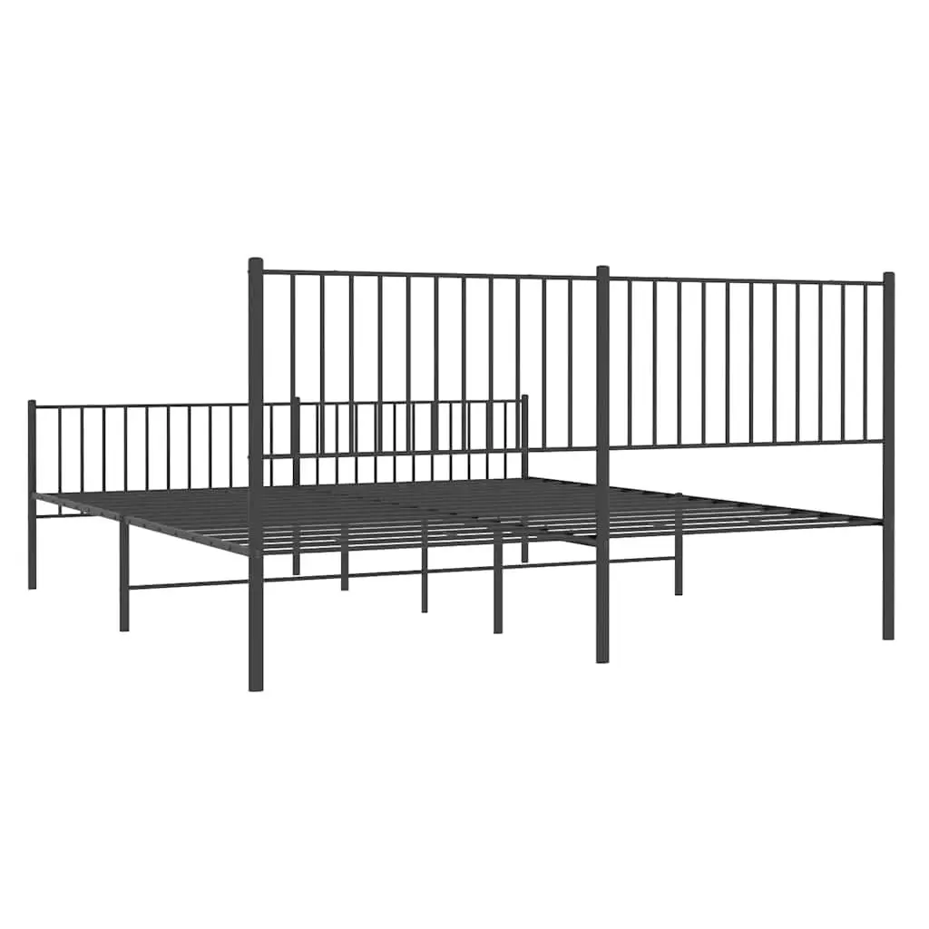 Metal Bed Frame for King Size Mattress 183 x 203 cm