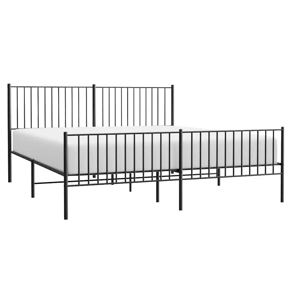 Metal Bed Frame for King Size Mattress 183 x 203 cm