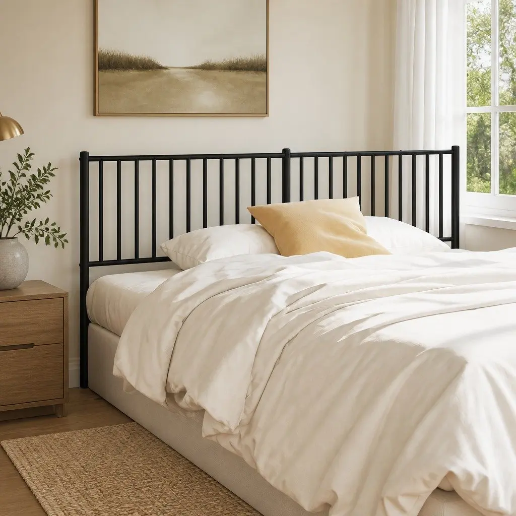 Metal Headboard Black 180cm Bedroom Furniture