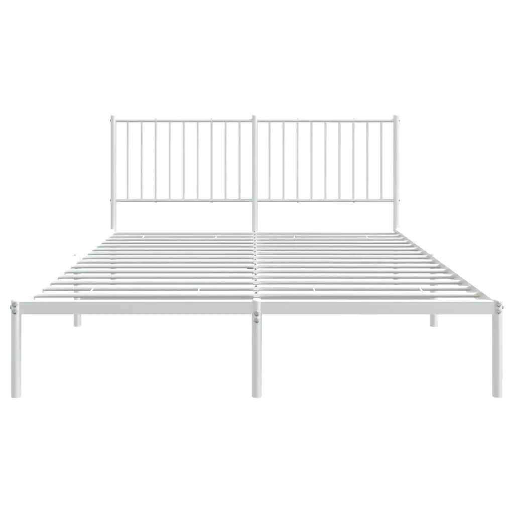 White Metal Bed Frame 150x200 cm