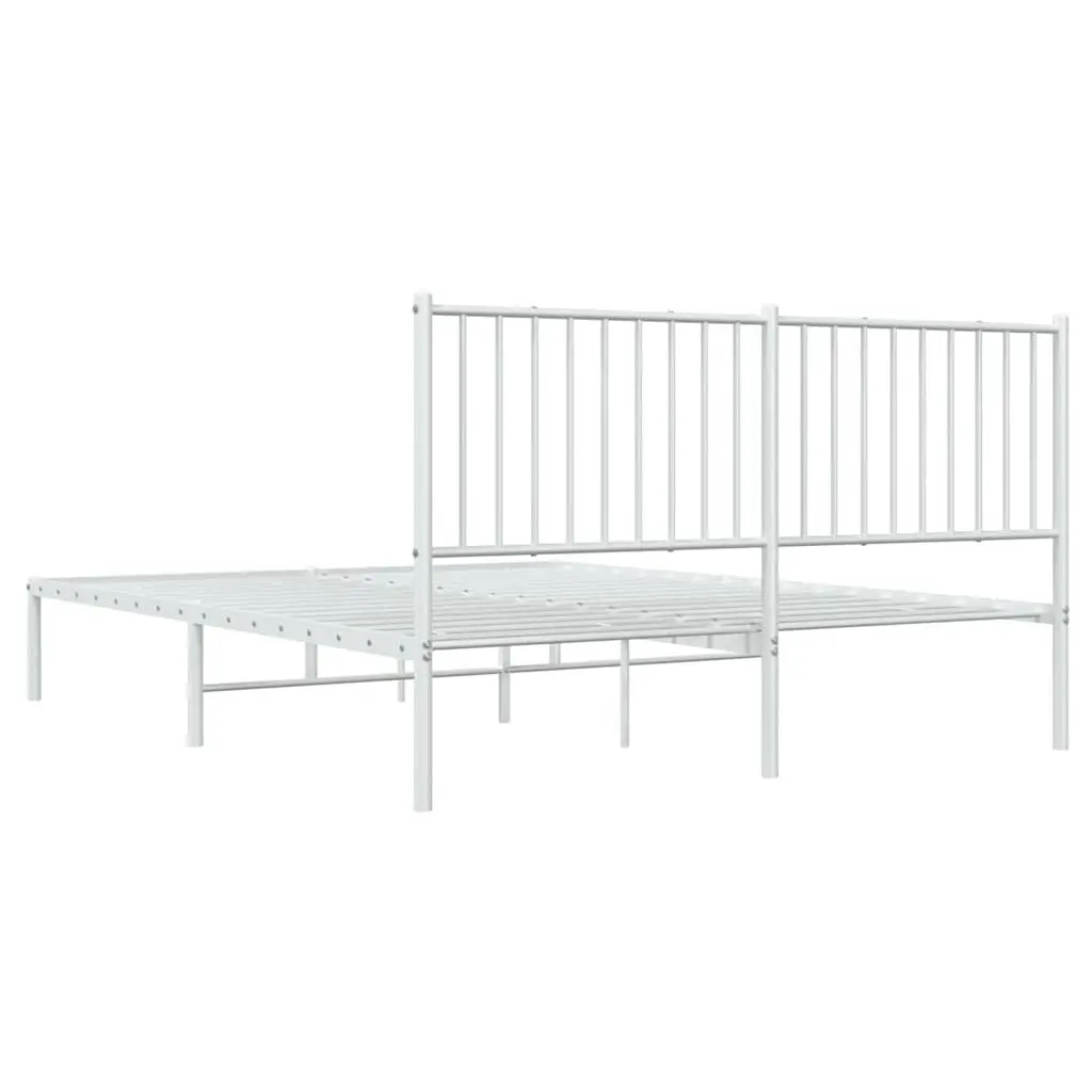 White Metal Bed Frame 150x200 cm