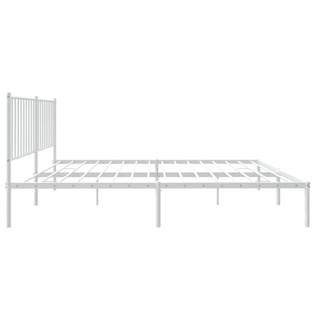 White Metal Bed Frame 150x200 cm