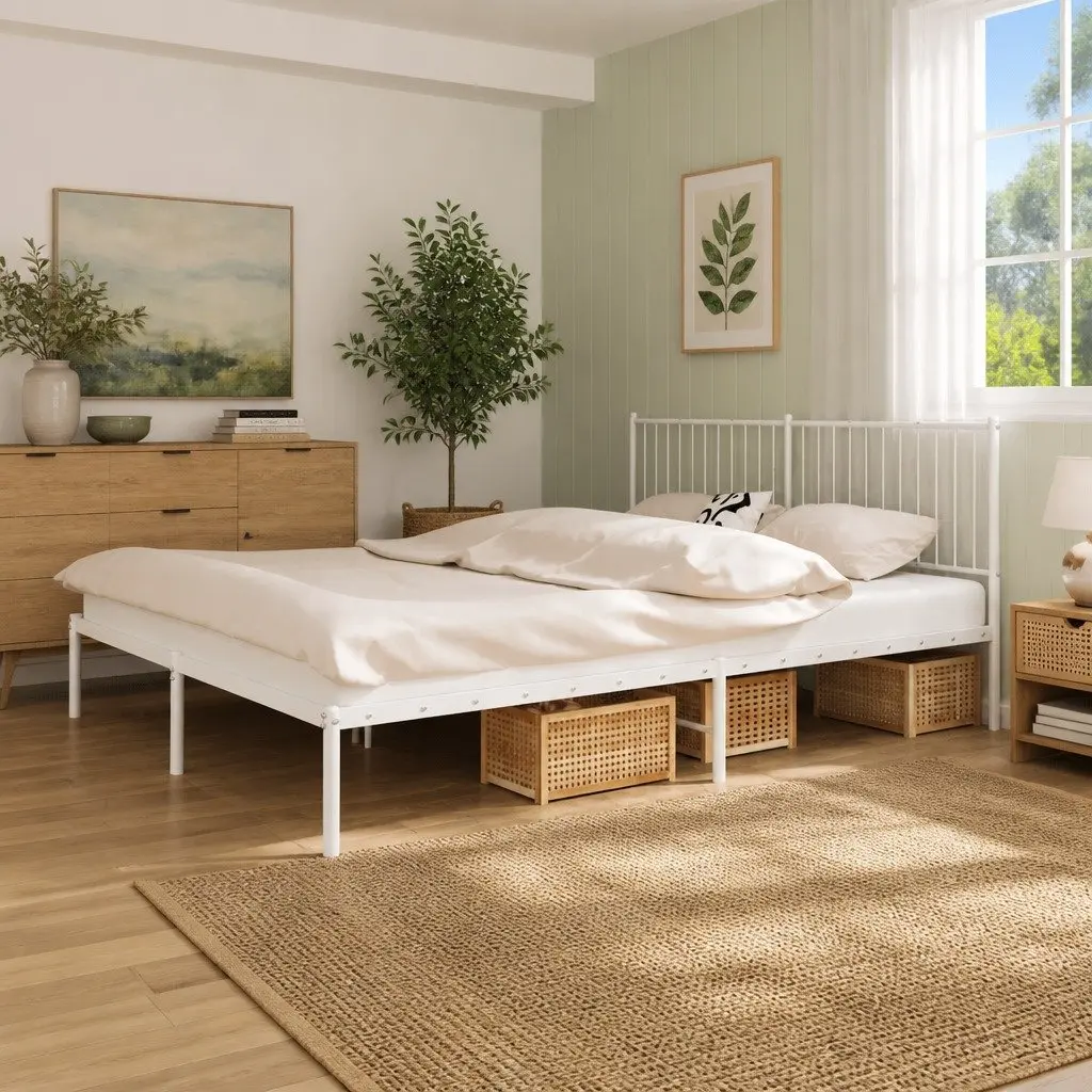 King Size Metal Bed Frame with Headboard