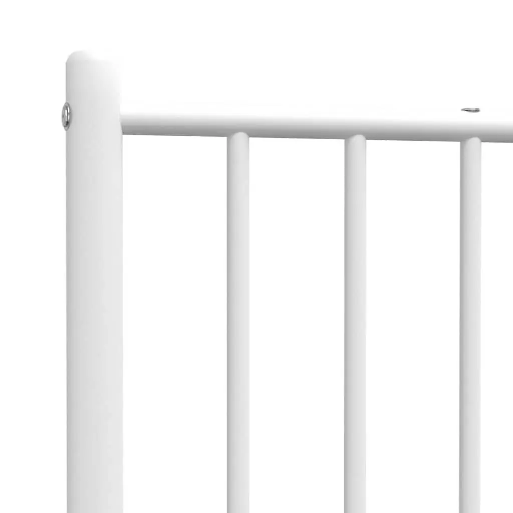 107cm White Metal Headboard