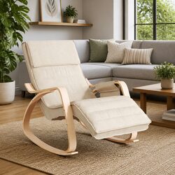 Specifications for Cream Fabric Rocking Chair