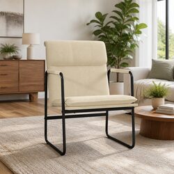 Dimensions: 55L x 64W x 80H cm Cream Lounge Chair
