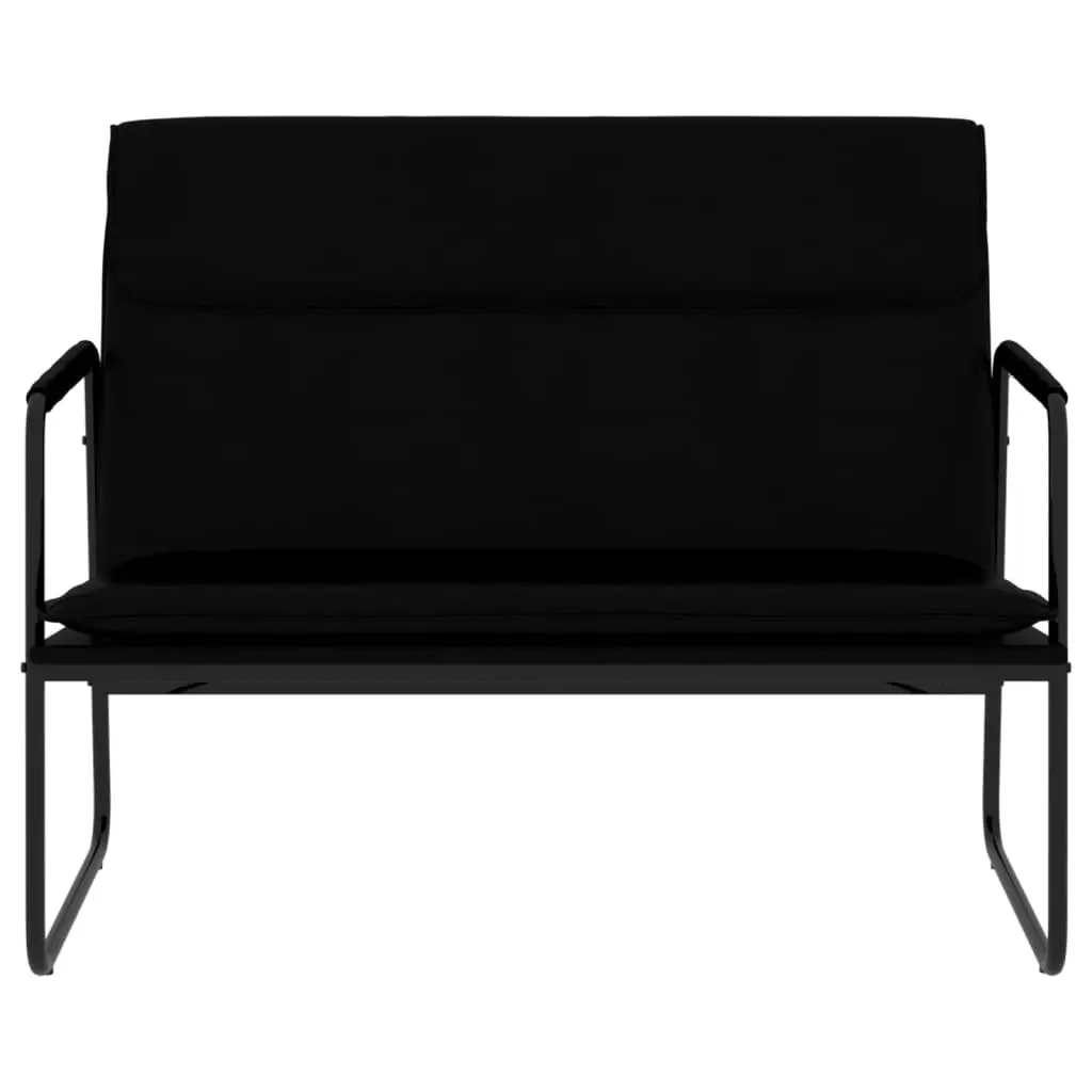 Black Faux Leather Bench Seating Upholstered Padded Back Rest Home Furniture
