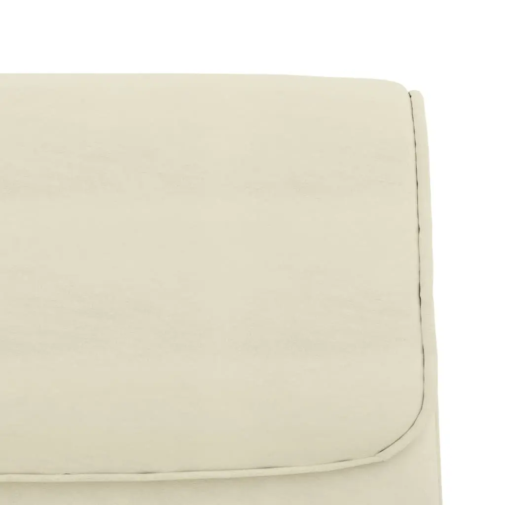 Cream Faux Leather Bench