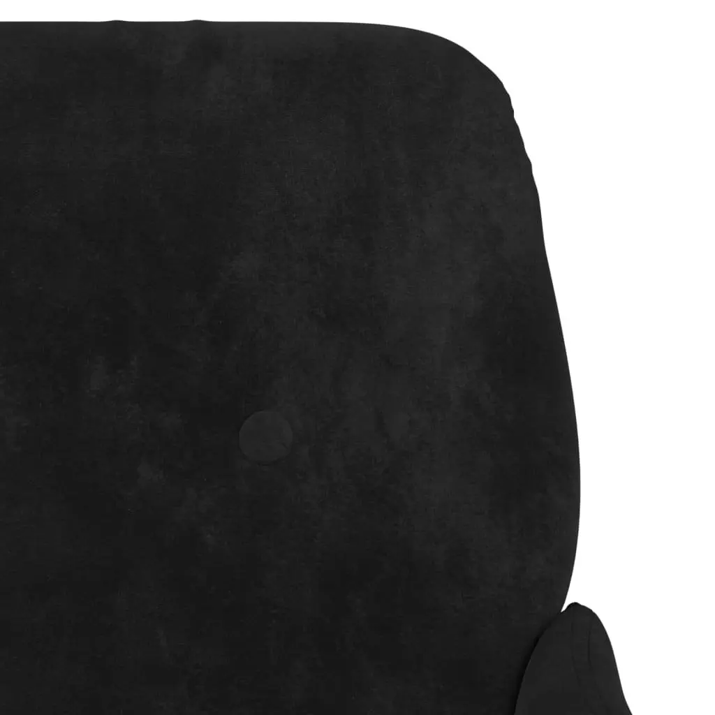 Black Velvet Armchair Living Room Seating 62 x 79 x 79 cm