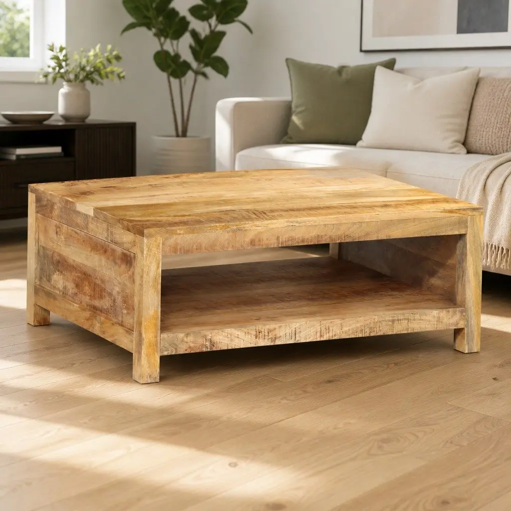 Coffee Table 80x55x30 cm with Storage Compartment Living Room Accent Furniture