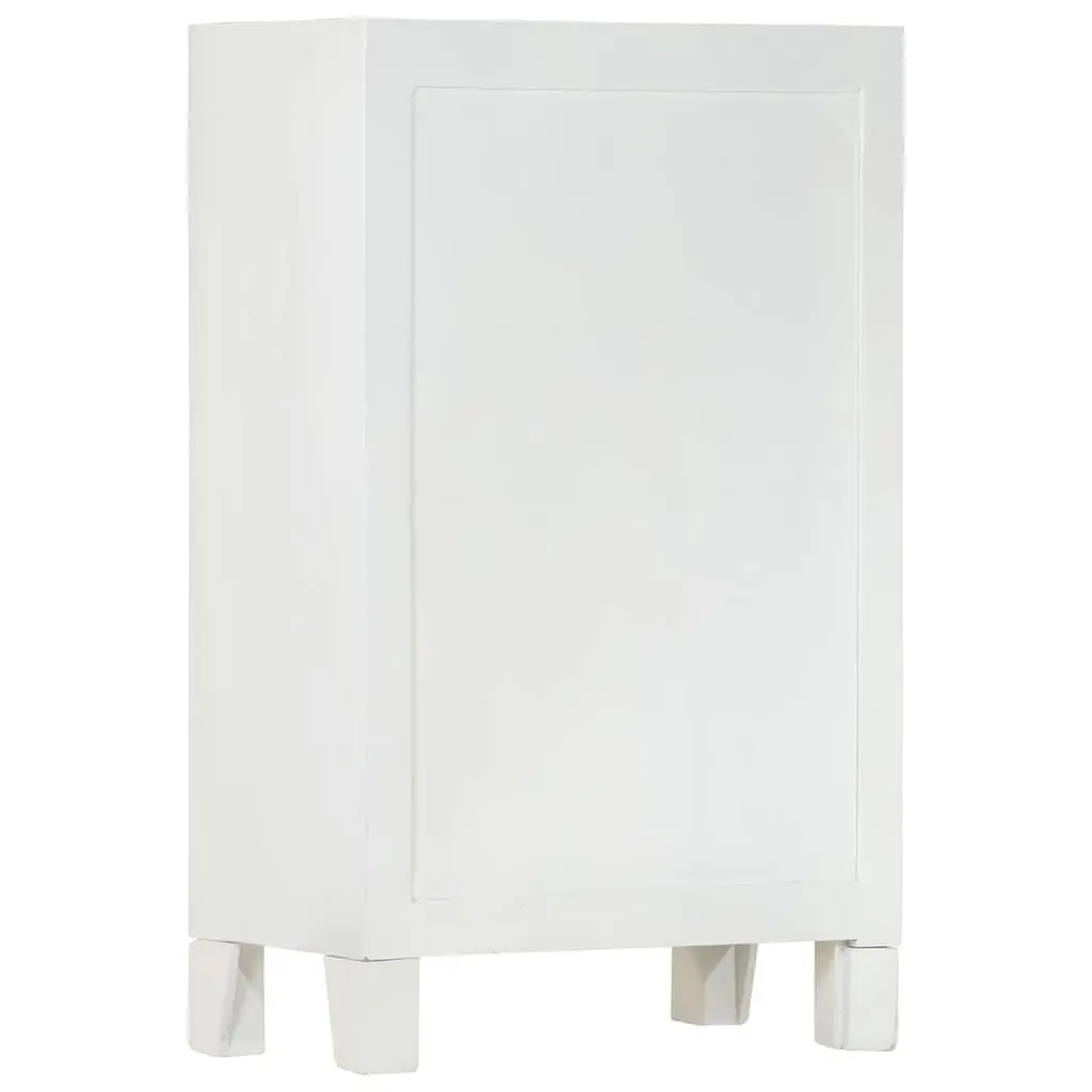 Solid Wood Acacia Sideboard White Storage Cabinet Cupboard 55x30x90cm