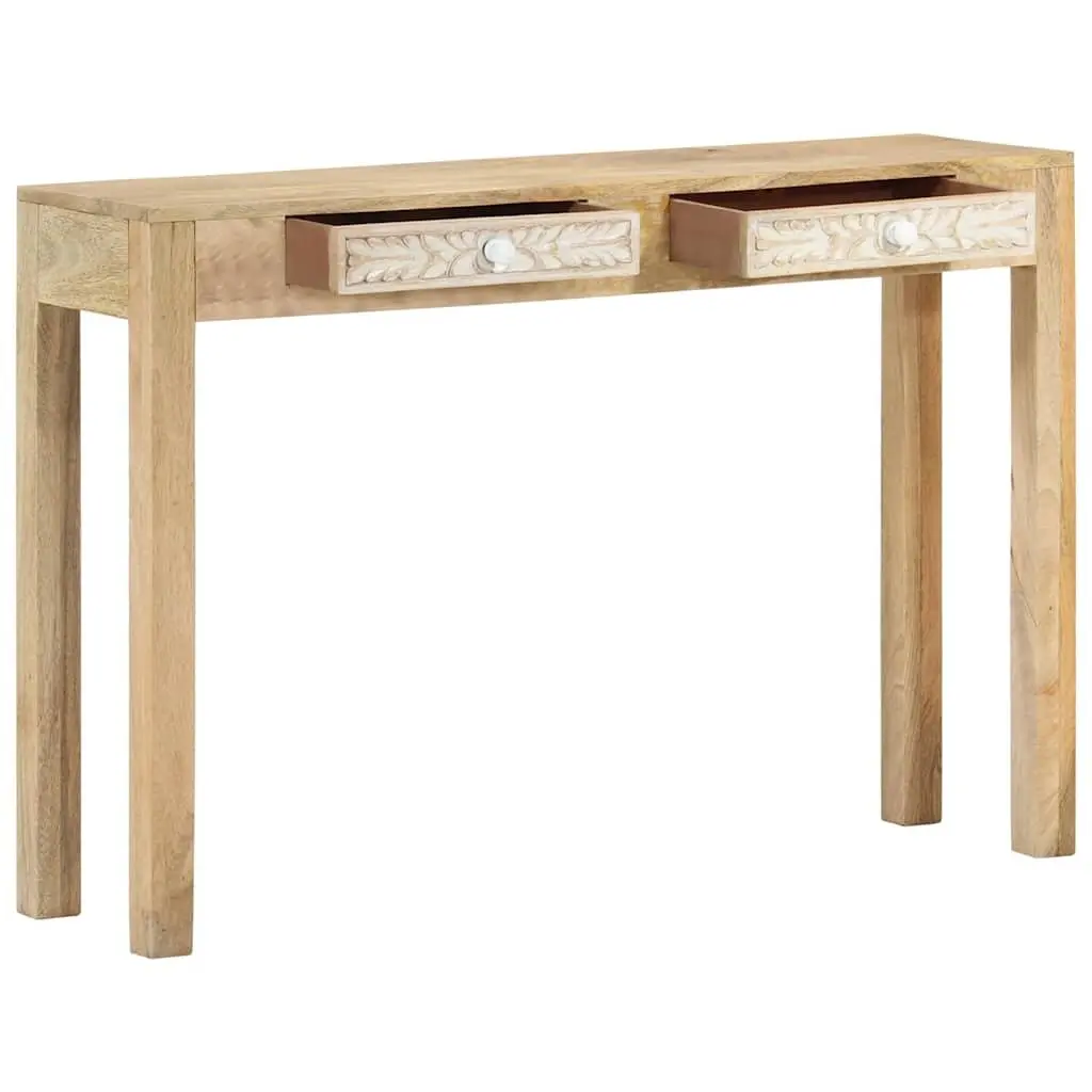 Console Table 110x30x75 cm Solid Mango Wood Entryway Storage Drawers