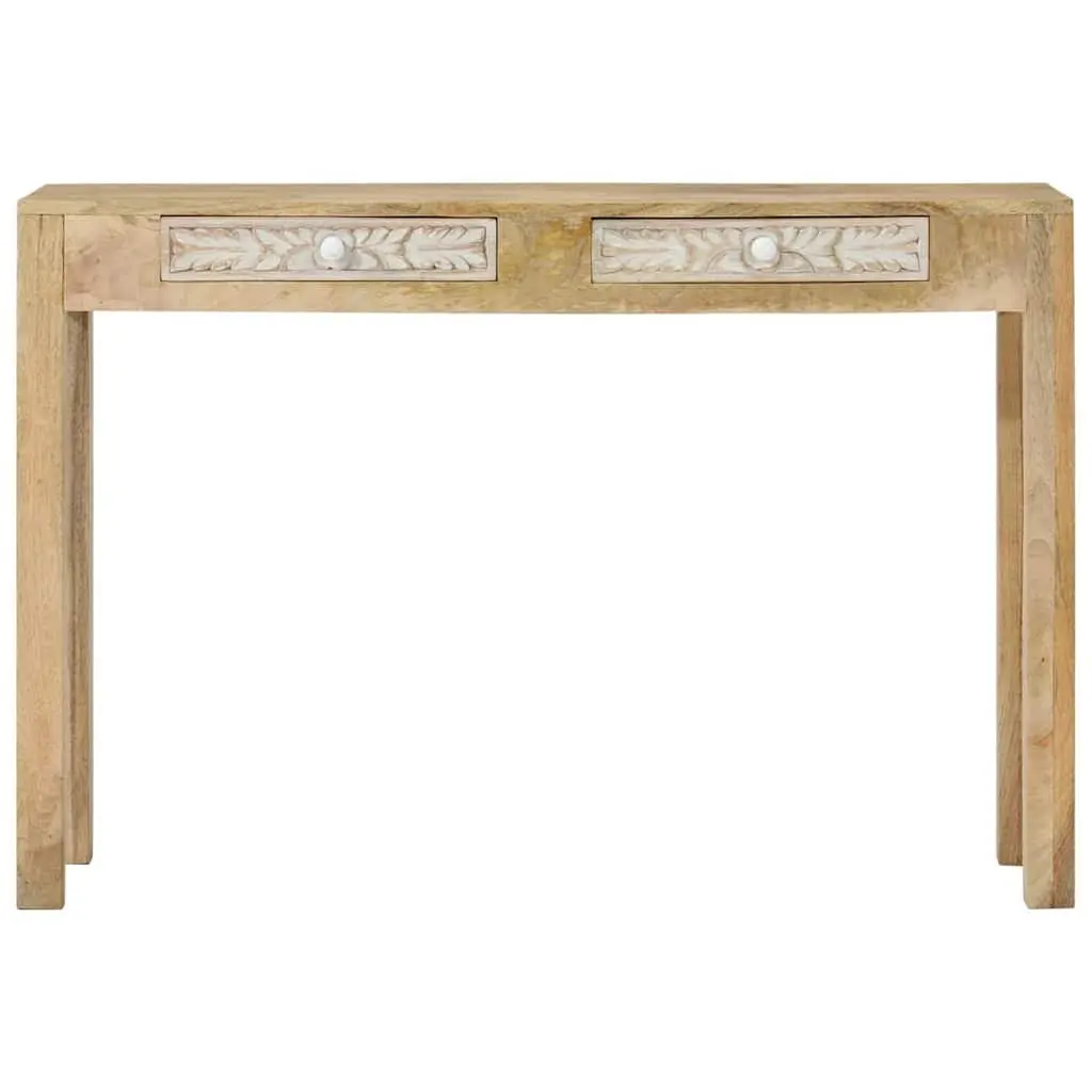 Console Table 110x30x75 cm Solid Mango Wood Entryway Storage Drawers