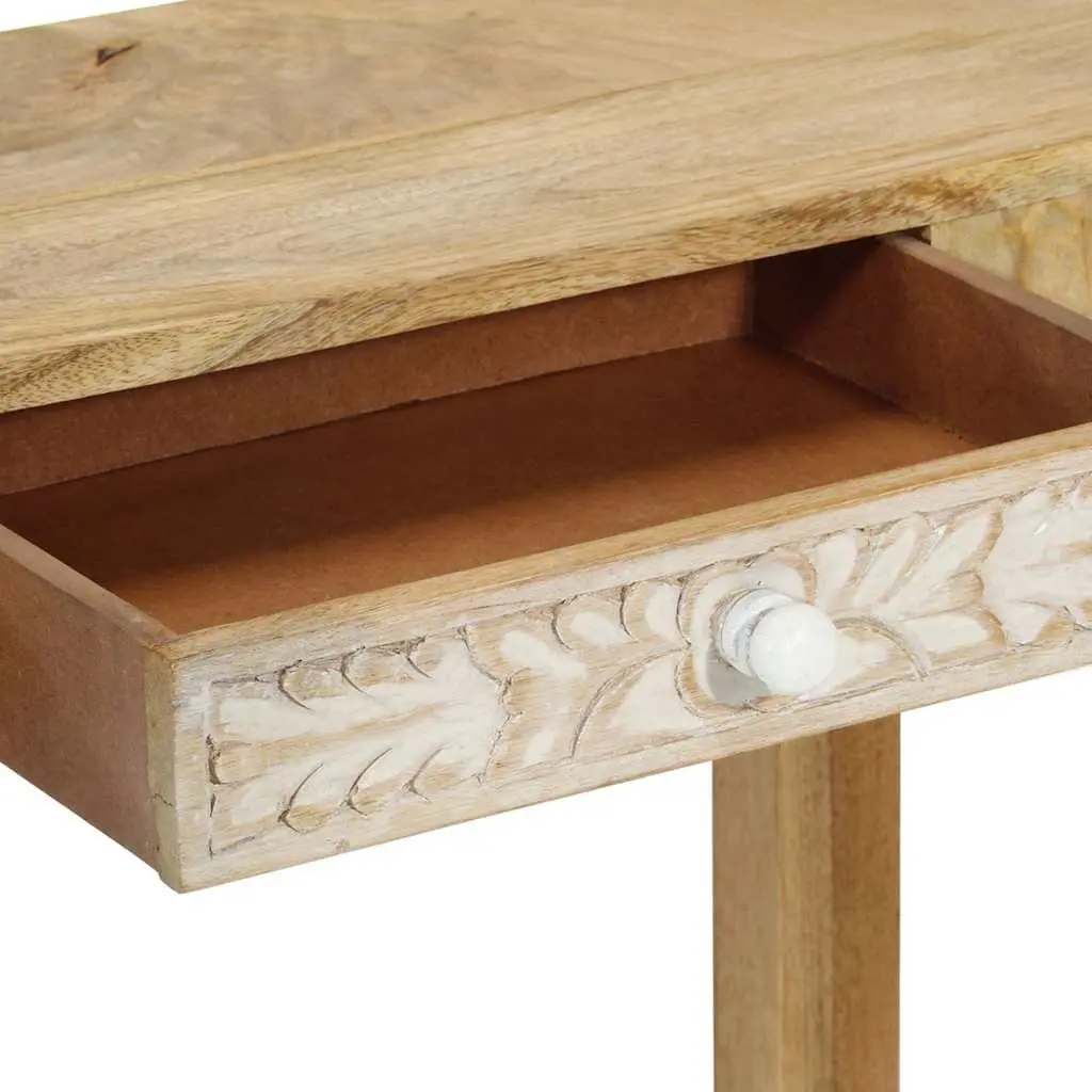 Console Table 110x30x75 cm Solid Mango Wood Entryway Storage Drawers